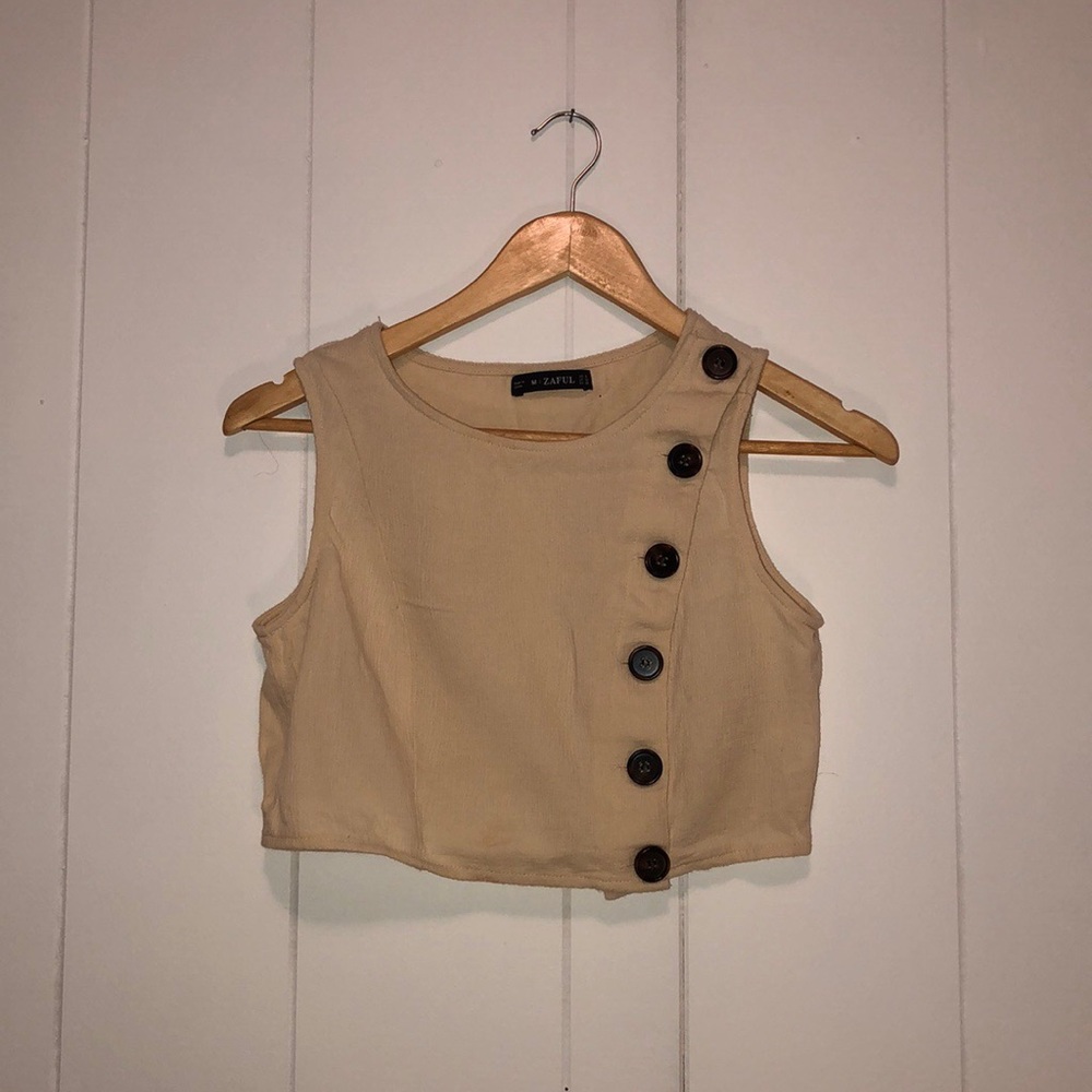 Cream crop top